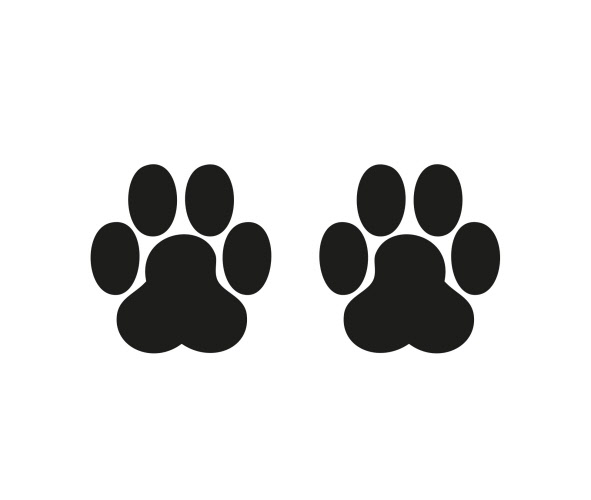 Large Dog Paw Print Outdoor Floor Stickers / Graphics