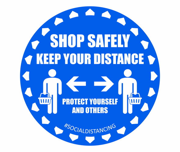 Social Distancing Safety Floor Signs Stickers/ Graphics