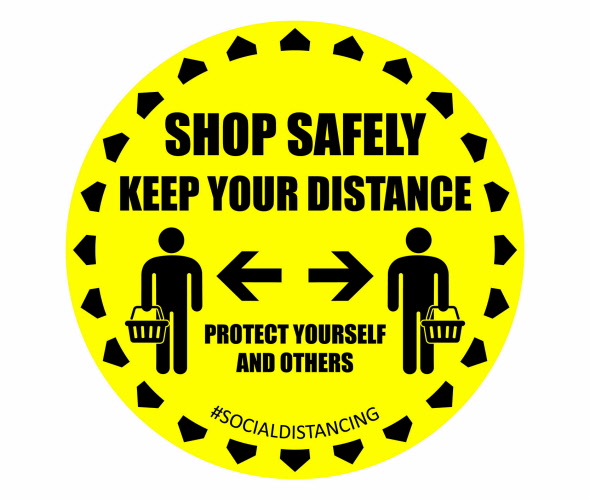 Social Distancing Safety Floor Signs Stickers/ Graphics