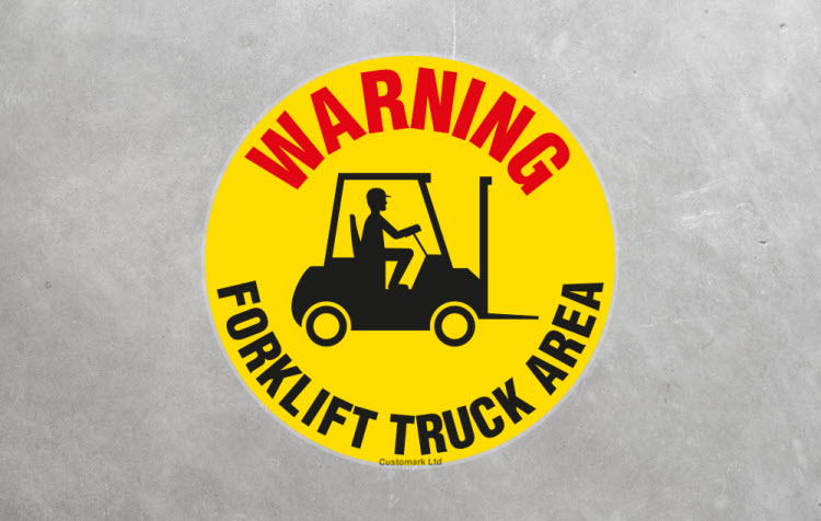Forklift Floor Signs Stickers Graphics