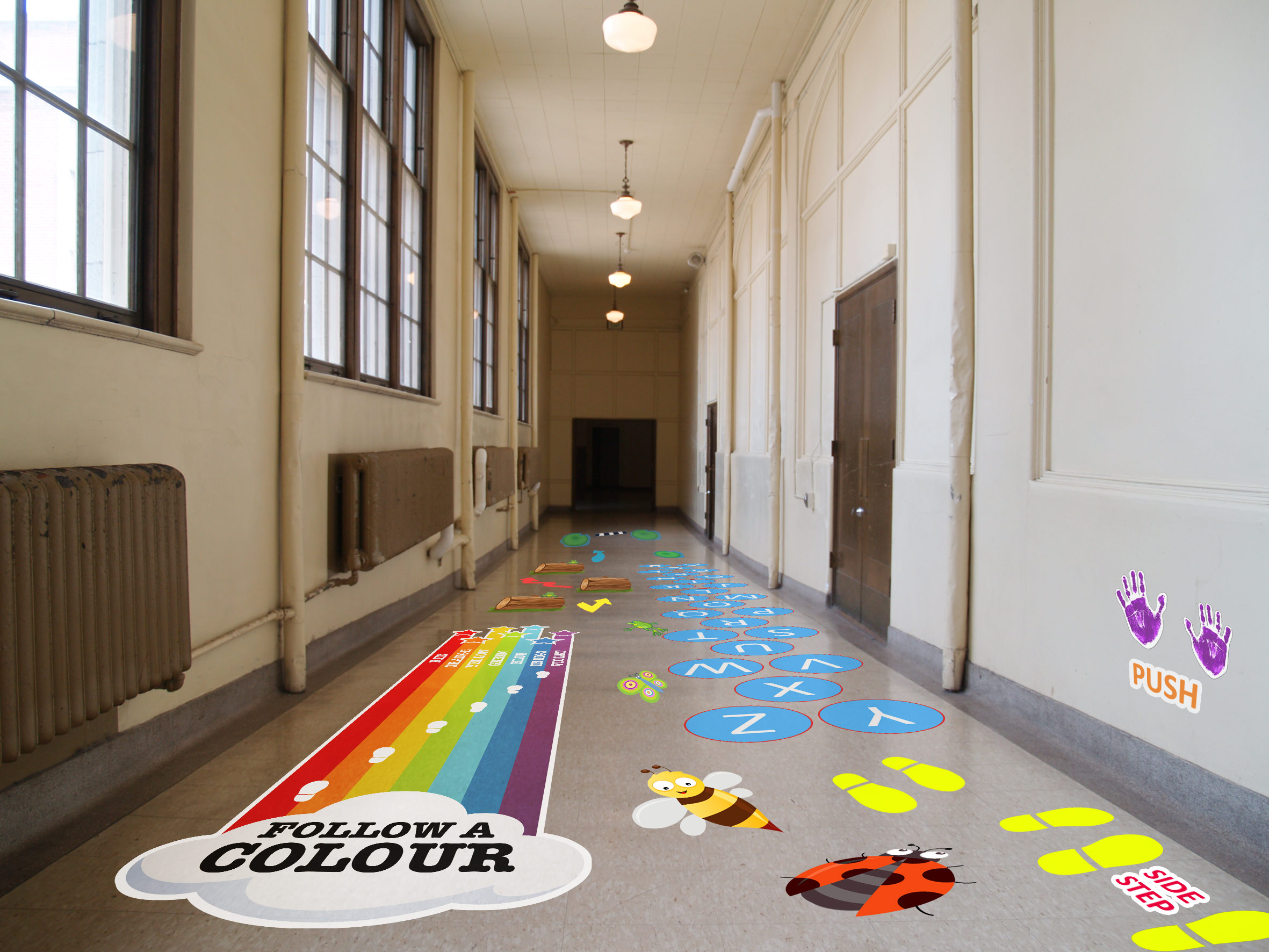 Sensory Floor Sticker Kit (RAINBOW)